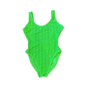 COCO CLUB NEON GREEN One Piece Swimsuit Cut Out Design
